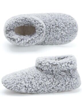 Fuzzy Fleece Bootie Slippers Cozy Warm Winter House Shoes